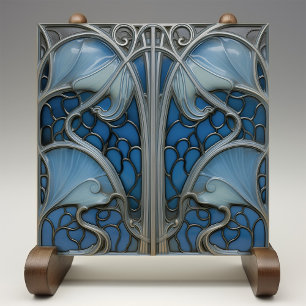 Oceanische Gratie Art Nouveau Keramische Tegel Tegeltje