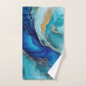Oceanische harmonie: kobalt en Blauwgroen penseels Bad Handdoek (Handdoek)