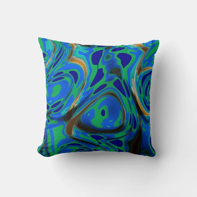 Oceanische kleuren kussen (Voorkant)