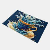 oceanische koffiesplash deurmat (Schuin)