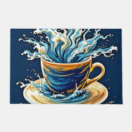 oceanische koffiesplash deurmat