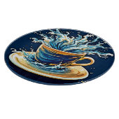 oceanische koffiesplash snijplank (Hoek)