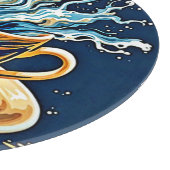 oceanische koffiesplash snijplank (Hoek)