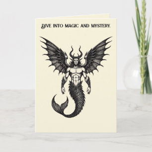 Oceanische Krokeldemon Illustratie Kaart
