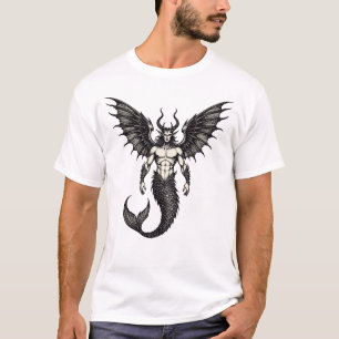 Oceanische Krokeldemon Illustratie T-shirt