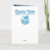 Oceanische kust oceaan golven zonsondergang verjaa kaart (Achterkant)