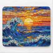 Oceanische kust oceaangolven zonsondergang   muismat (Voorkant)