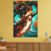 Oceanische Lament 101 Canvas Afdruk (Insitu (Woonkamer))