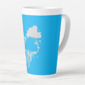 Oceanische metaal  latte mok (Rechterhoek)