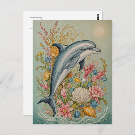 Oceanische omhelzing briefkaart (Voorkant / Achterkant)