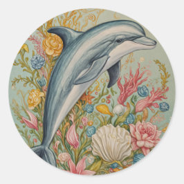 Oceanische omhelzing ronde sticker