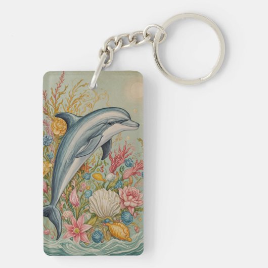 Oceanische omhelzing sleutelhanger (achterkant)