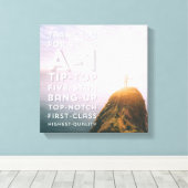 Oceanische pifany #2 (12x12) canvas afdruk (Insitu (Houten vloer))