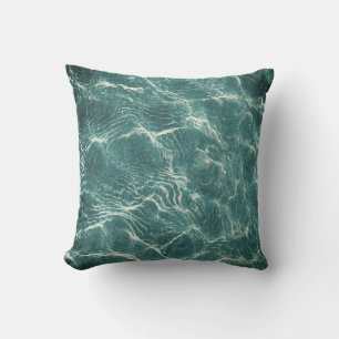 Oceanische sereniteit: betoverende aqua design kussen