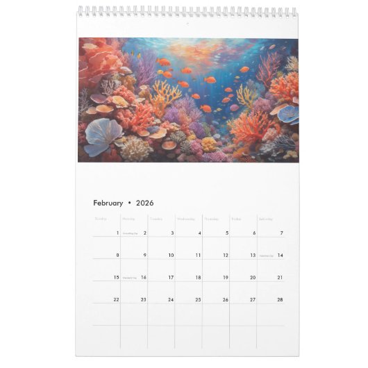 Oceanische sereniteit - een reis onder de golven kalender (Feb 2026)