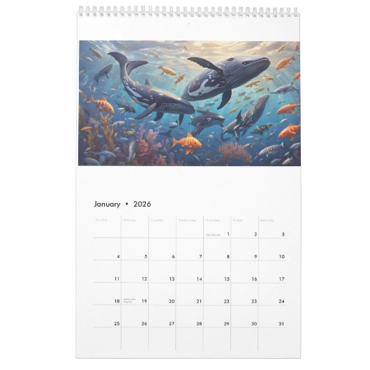 Oceanische sereniteit - een reis onder de golven kalender (Jan 2026)