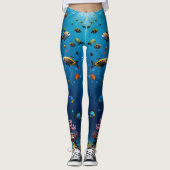 Oceanische sereniteit leggings (Voorkant)