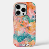 Oceanische stromingen: Abstract Blauwgroen en Sina Case-Mate iPhone Case (Achterkant)