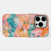 Oceanische stromingen: Abstract Blauwgroen en Sina Case-Mate iPhone Case (Achterkant (horizontaal))