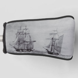 Oceanische Trek Grafische Schepen Fijne Kunst Golfheadcover