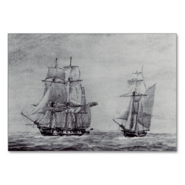 Oceanische Trek Grafische Schepen Fijne Kunst Kaart