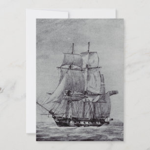 Oceanische Trek Grafische Schepen Fijne Kunst Kaart
