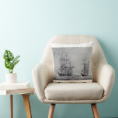 Oceanische Trek Grafische Schepen Fijne Kunst Kussen (Stoel)