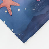 "Oceanische Waterverf Serenade" Fleece Deken (Hoek)
