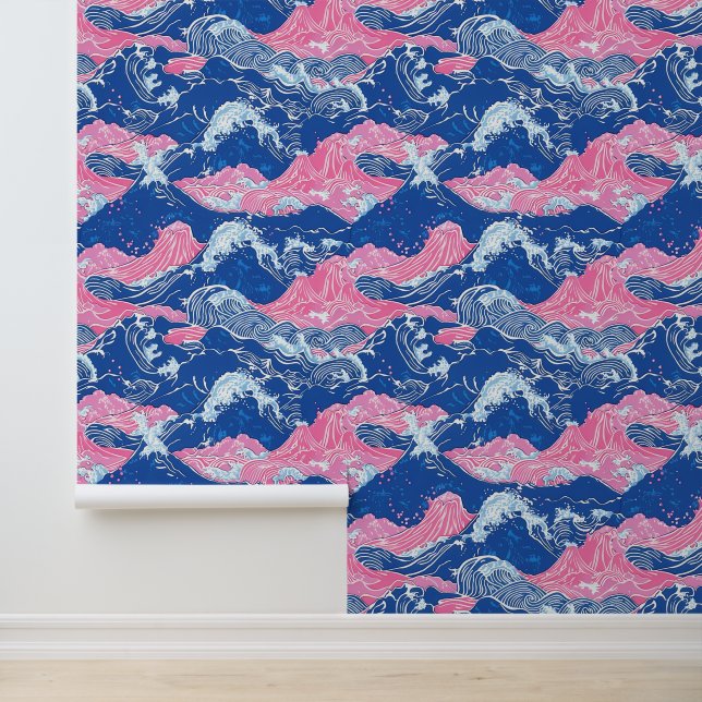 Oceanische werveling behang (Applicatie)