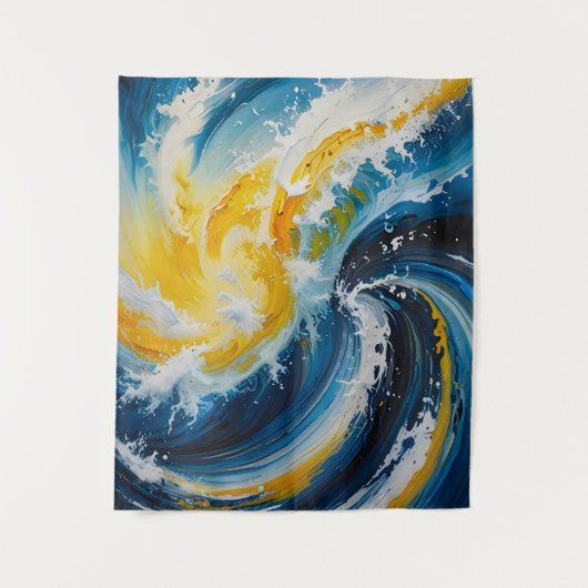 oceanische wervelwind wandkleed (Voorkant)