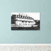 OceanLake, Uitzicht Oregon van de Dorchester Inn Canvas Afdruk (Insitu (Houten vloer))