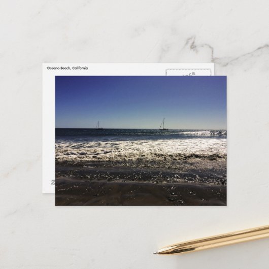 Oceano Beach Briefkaart (Voorkant / Achterkant in situ)