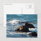 Oceano Beach met Rocks California Briefkaart (Voorkant / Achterkant)