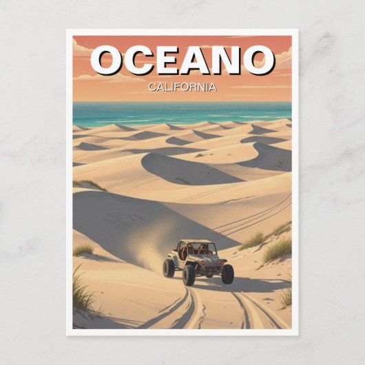Oceano Sand Dunes Californië Briefkaart (Voorkant)