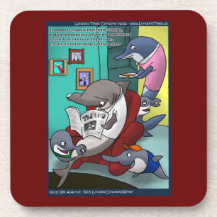 Oceanografie/Global Warming Cartoon Cork Onderzett Drankjes Onderzetter