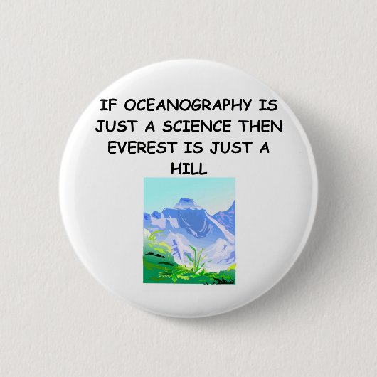 OCEANOGRAPHY geeft t-shirts Ronde Button 5,7 Cm (Voorkant)
