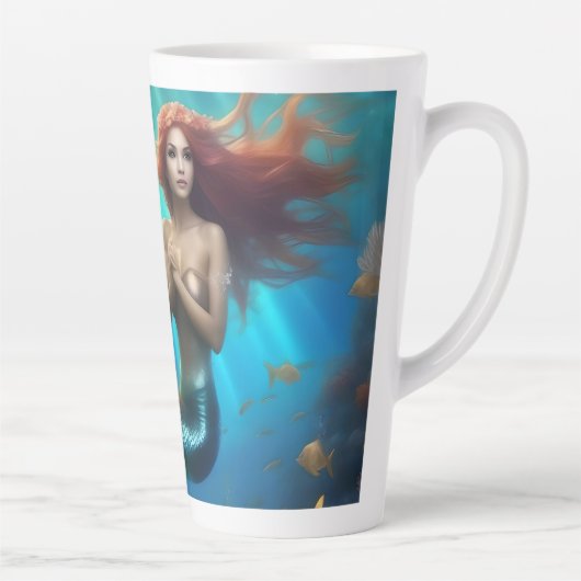 Ocean's Dance: een zeemeermin en dolfijnen reis Latte Mok (Rechts)