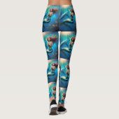 Ocean's Dance: een zeemeermin en dolfijnen reis Leggings (Achterkant)