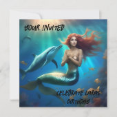 Ocean's Dance: een zeemeermin en dolfijnen reis Save The Date (Voorkant)