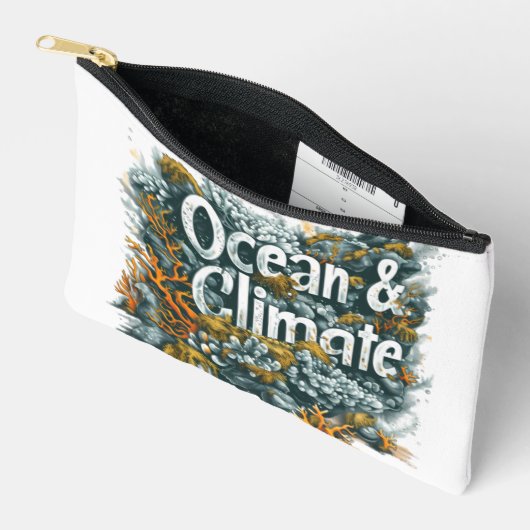 Oceans Day - Oceaan en klimaat Tekst met koraal Etui (Open)