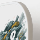 Oceans Day - Oceaan en klimaat Tekst met koraal Pickleball Paddle (Links Detail)