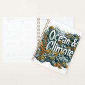 Oceans Day - Oceaan en klimaat Tekst met koraal Planner (Display)