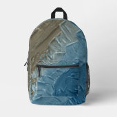 Ocean's Edge: een digitaal schilderij van rust Bedrukte Rugzak (Voorkant)