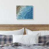 Ocean's Edge: een digitaal schilderij van rust Canvas Afdruk (Insitu (Slaapkamer))