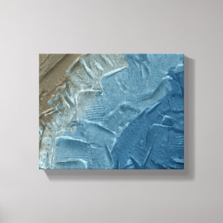 Ocean's Edge: een digitaal schilderij van rust Canvas Afdruk