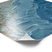 Ocean's Edge: een digitaal schilderij van rust Foto Afdruk (Hoek)