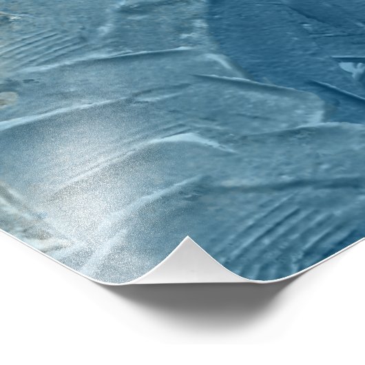 Ocean's Edge: een digitaal schilderij van rust Foto Afdruk (Hoek)