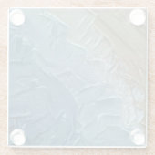 Ocean's Edge: een digitaal schilderij van rust Glazen Onderzetter (Achterkant)