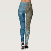 Ocean's Edge: een digitaal schilderij van rust Leggings (Achterkant)