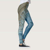 Ocean's Edge: een digitaal schilderij van rust Leggings (Rechts)